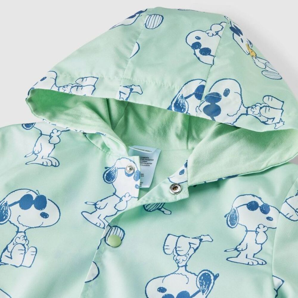 Peanuts - Toddler Boys' Peanuts Snoopy Rain Windbreaker Jack Green - Picture 3 of 4